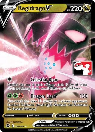 POKEMON TCG - Regidrago V 135/195 Prize Pack Series Cards - Ultra Rare