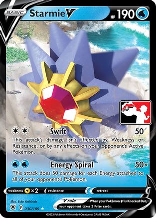 POKEMON TCG - Starmie V/189 Prize Pack Series Cards - Ultra Rare