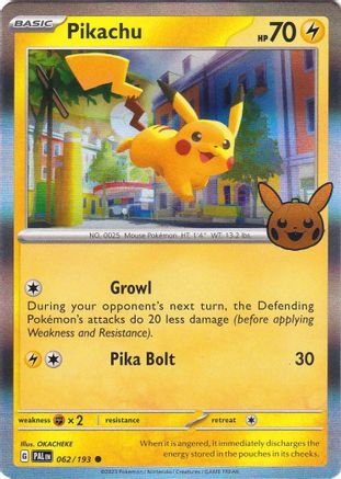 POKEMON TCG - Pikachu 062 Trick or Trade BOOster Bundle 2023 - Common