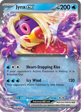 POKEMON TCG - Jynx ex 124/165 SV Scarlet & Violet 151 - Double Rare