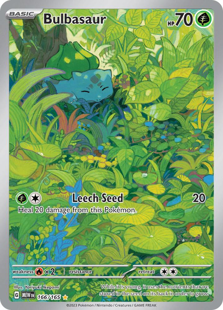 POKEMON TCG - BULBASAUR 166/165 151 ILLUSTRATION RARE