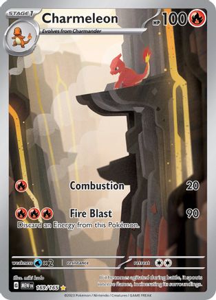 POKEMON TCG - Charmeleon 169/165 SV Scarlet & Violet 151 - Illustration Rare