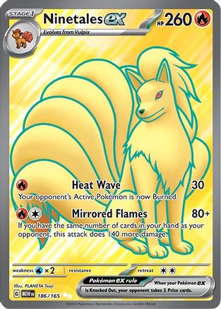 POKEMON TCG - Ninetales ex 186/165 SV Scarlet & Violet 151 - Ultra Rare