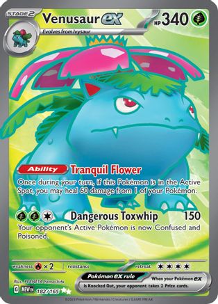 POKEMON TCG - Venusaur ex 182/165 SV Scarlet & Violet 151 - Ultra Rare