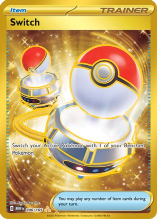 POKEMON TCG - Switch 206/165 SV Scarlet & Violet 151 - Hyper Rare
