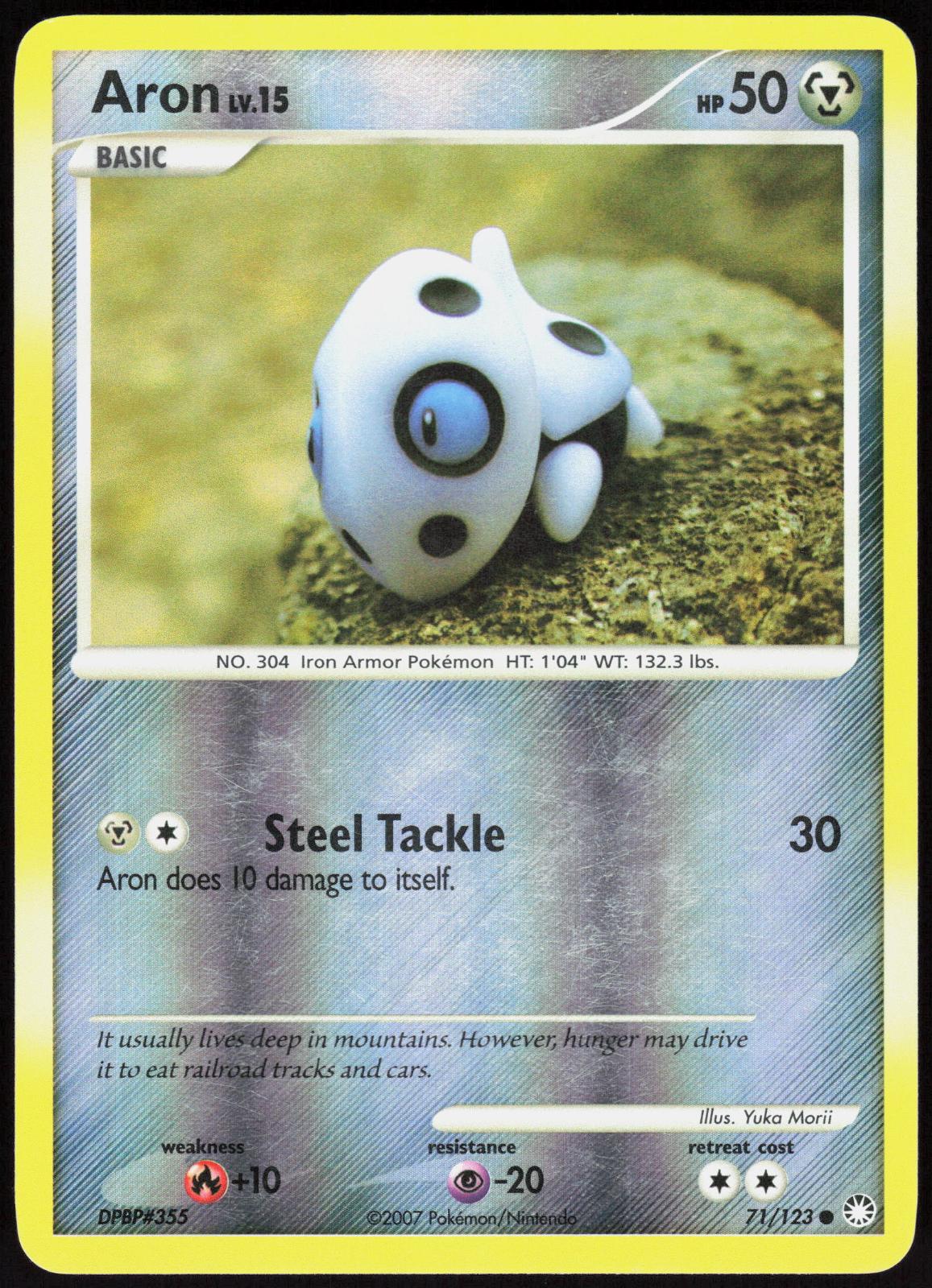 ARON 71/123 MYSTERIOUS TREASURES POKEMON COMMON REVERSE HOLO LP