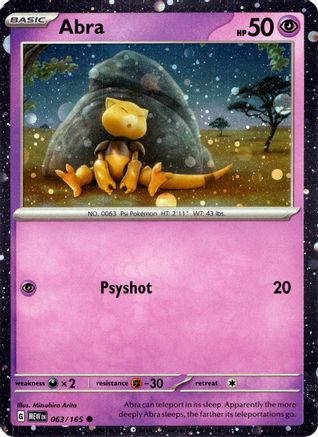POKEMON TCG - Abra 063/165 Miscellaneous Cards & Products - Promo