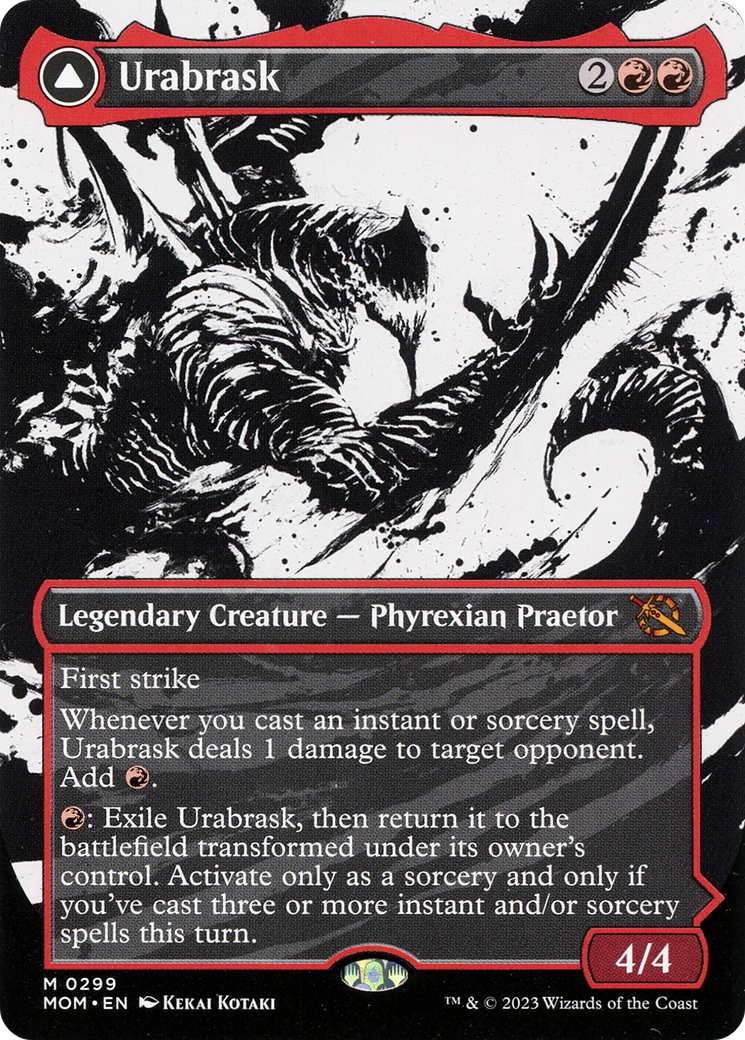 MAGIC: THE GATHERING  - Urabrask (Showcase) (MOM-299) - March of the Machine: (Showcase) (Borderless) Foil