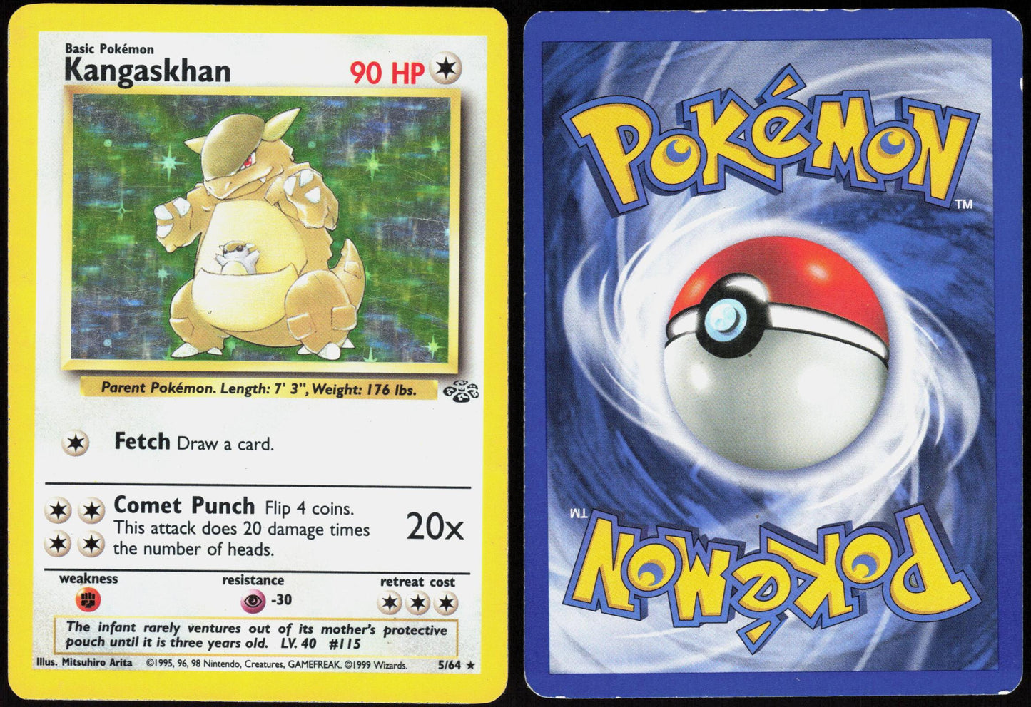 KANGASKHAN 5/64 JUNGLE POKEMON RARE MP