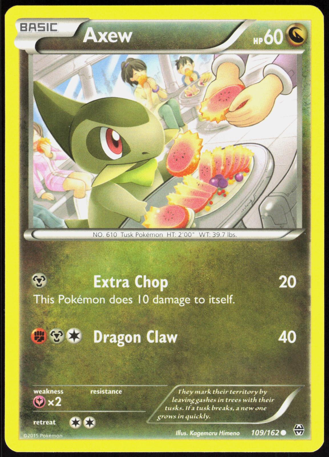 AXEW 109/162 BREAKTHROUGH POKEMON COMMON LP