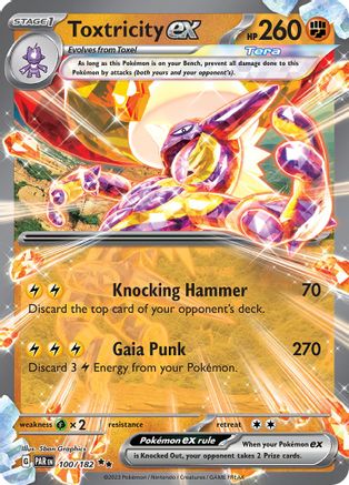 POKEMON TCG - Toxtricity ex 100/182 SV04 Paradox Rift - Double Rare