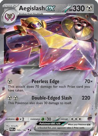 POKEMON TCG - Aegislash ex 135/182 SV04 Paradox Rift - Double Rare