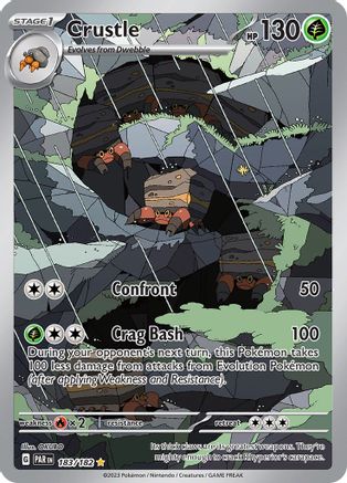 POKEMON TCG - Crustle 183/182 SV04 Paradox Rift - Illustration Rare