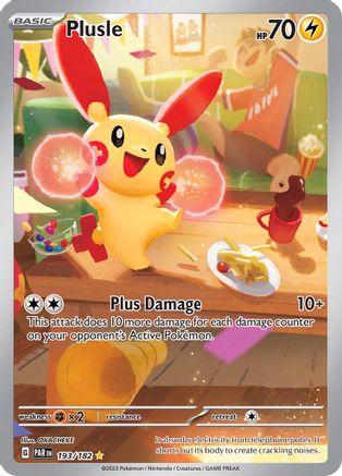 POKEMON TCG - Plusle 193/182 SV04 Paradox Rift - Illustration Rare