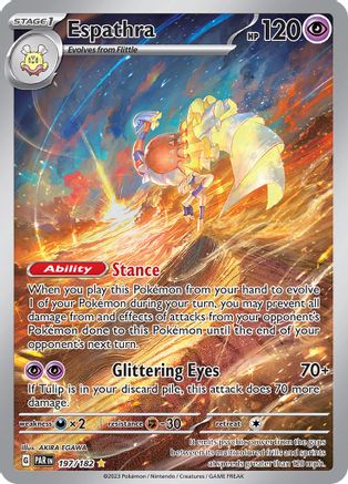 POKEMON TCG - Espathra 197/182 SV04 Paradox Rift - Illustration Rare
