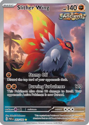 POKEMON TCG - Slither Wing 203/182 SV04 Paradox Rift - Illustration Rare