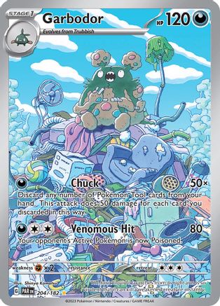 POKEMON TCG - Garbodor 204/182 SV04 Paradox Rift - Illustration Rare