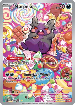 POKEMON TCG - Morpeko 206/182 SV04 Paradox Rift - Illustration Rare
