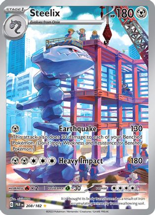POKEMON TCG - Steelix 208/182 SV04 Paradox Rift - Illustration Rare