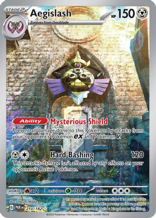 POKEMON TCG - Aegislash 210/182 SV04 Paradox Rift - Illustration Rare