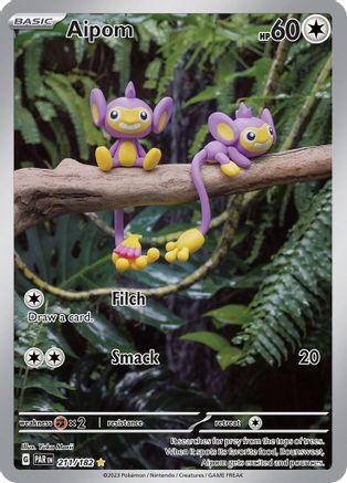 POKEMON TCG - Aipom 211/182 SV04 Paradox Rift - Illustration Rare