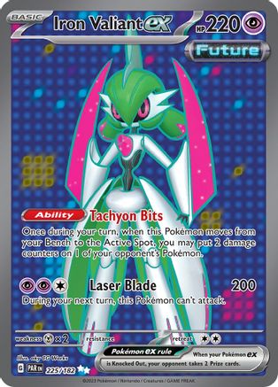 POKEMON TCG - Iron Valiant ex 225/182 SV04 Paradox Rift - Ultra Rare