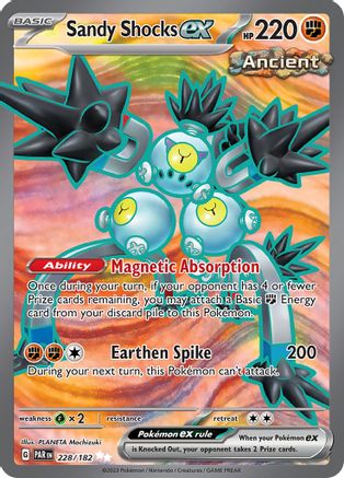 POKEMON TCG - Sandy Shocks ex 228/182 SV04 Paradox Rift - Ultra Rare