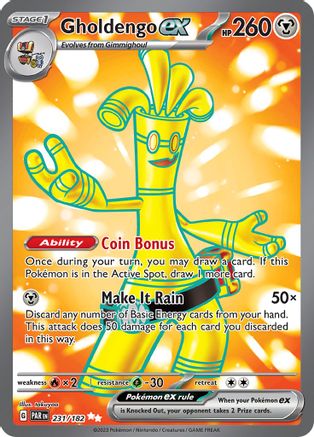 POKEMON TCG - Gholdengo ex 231/182 SV04 Paradox Rift - Ultra Rare
