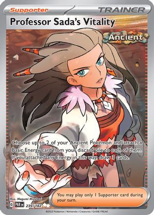 POKEMON TCG - Professor Sada's Vitality 239/182 SV04 Paradox Rift - Ultra Rare
