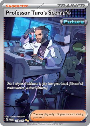 POKEMON TCG - Professor Turo's Scenario 257/182 SV04 Paradox Rift - Special Illustration Rare
