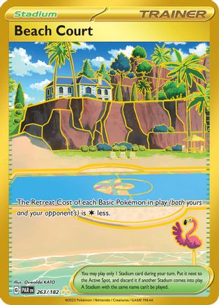 POKEMON TCG - Beach Court 263/182 SV04 Paradox Rift - Hyper Rare