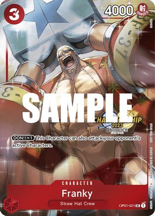 ONE PIECE TCG - Franky (CS 2023 Celebration Pack) OP01-021 One Piece Promotion Cards - Uncommon
