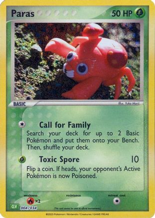 POKEMON TCG - Paras 004/034 Trading Card Game Classic - Classic Collection