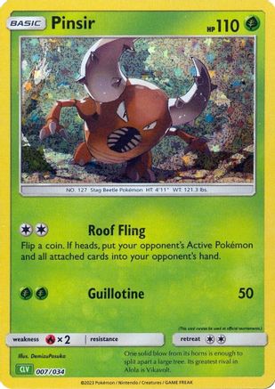 POKEMON TCG - Pinsir 007/034 Trading Card Game Classic - Classic Collection