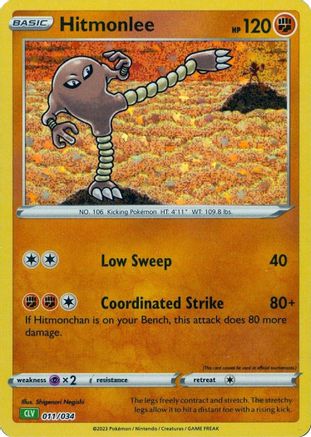 POKEMON TCG - Hitmonlee 011/034 Trading Card Game Classic - Classic Collection