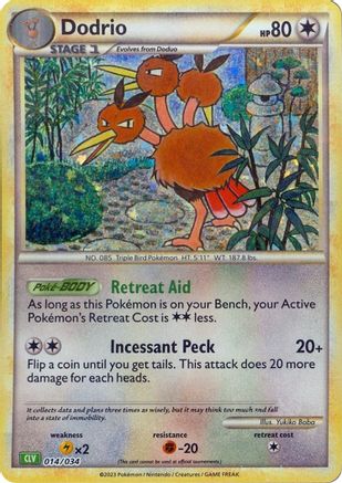 POKEMON TCG - Dodrio 014/034 Trading Card Game Classic - Classic Collection
