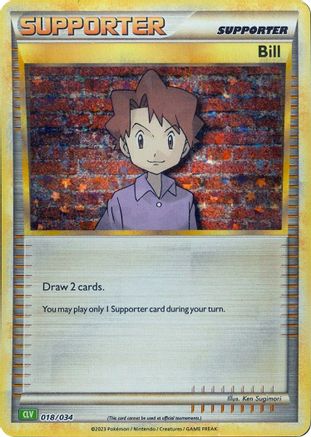 POKEMON TCG - Bill (CLV) 018/034 Trading Card Game Classic - Classic Collection
