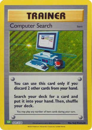 POKEMON TCG - Computer Search (CLV) 020/034 Trading Card Game Classic - Classic Collection