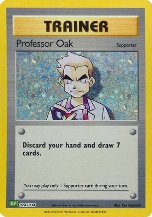 POKEMON TCG - Professor Oak (CLV) 024/034 Trading Card Game Classic - Classic Collection