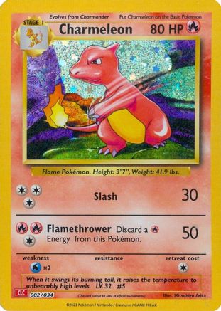 POKEMON TCG - Charmeleon 002/034 Trading Card Game Classic - Classic Collection