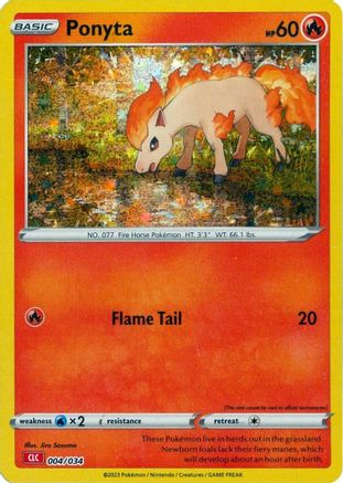 POKEMON TCG - Ponyta 004/034 Trading Card Game Classic - Classic Collection