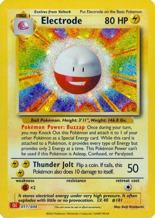 POKEMON TCG - Electrode 011/034 Trading Card Game Classic - Classic Collection