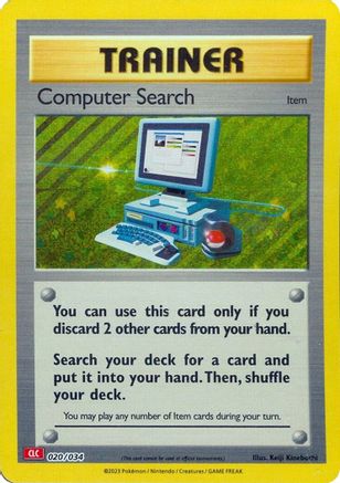 POKEMON TCG - Computer Search (CLC) 020/034 Trading Card Game Classic - Classic Collection