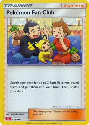 POKEMON TCG - Pokemon Fan Club (CLC) 022/034 Trading Card Game Classic - Classic Collection