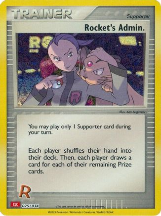 POKEMON TCG - Rocket's Admin. (CLC) 025/034 Trading Card Game Classic - Classic Collection