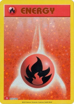 POKEMON TCG - Basic Fire Energy 033/034 Trading Card Game Classic - Classic Collection