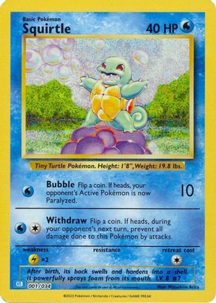 POKEMON TCG - Squirtle 001/034 Trading Card Game Classic - Classic Collection