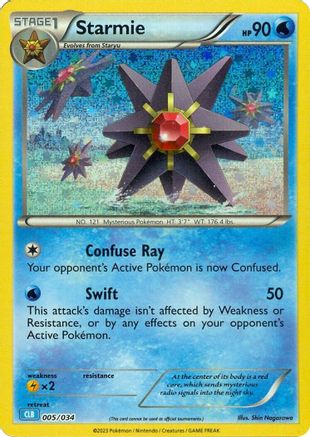 POKEMON TCG - Starmie 005/034 Trading Card Game Classic - Classic Collection