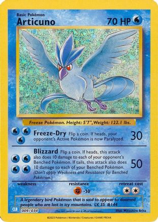 POKEMON TCG - Articuno 009/034 Trading Card Game Classic - Classic Collection