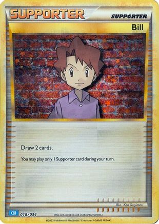 POKEMON TCG - Bill (CLB) 018/034 Trading Card Game Classic - Classic Collection